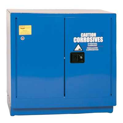 Eagle CRA-71 Manual Two Door Corrosives Acids Safety Cabinet, 22 Gallons, Blue
