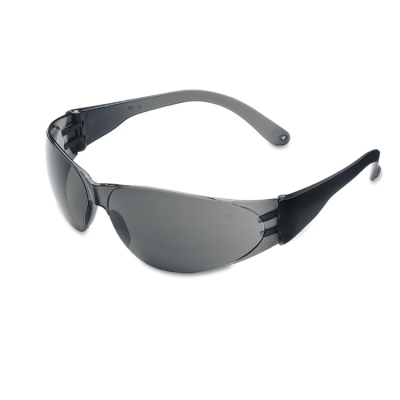 Crews Checklite Scratch-Resistant Safety Glasses, Gray Lens, 12/Pack