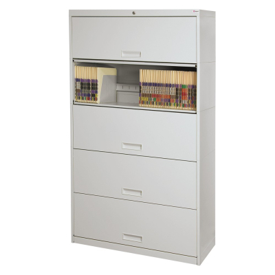 Datum Stak-N-Lok 100 Series 5-Shelf 36" Wide Lateral File Cabinet, Letter (Shown in Light Grey)