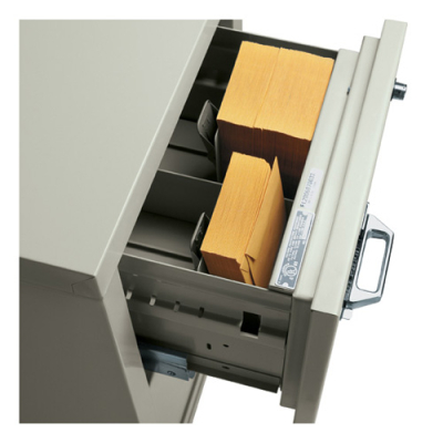 FireKing 2-Section Insert for 3 1/4" H x 7 3/8" W IBM Cards (Shown in Parchment)