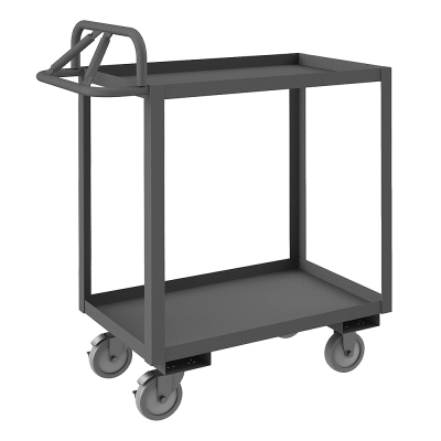 Durham Steel 2-Shelf 18" x 30" 1200 lb Load Stock Cart with Handle