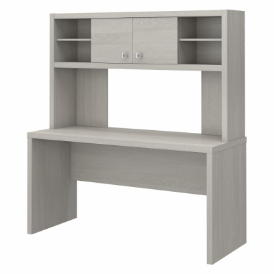 Bush Furniture 60" W Credenza Desk with Hutch (Shown in Light Grey)