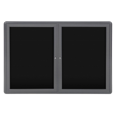 Ghent Ovation 4' x 3' Pin-On Enclosed Letter Board (Shown with Grey Frame)
