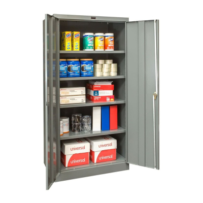 Hallowell 400 Series 36" W x 72" H Storage Cabinets (Shown in Dark Grey)