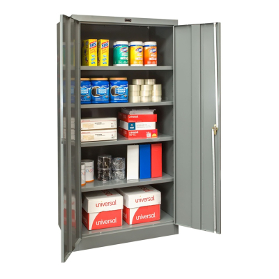 Hallowell 400 Series 48" W x 18" D x 72" H Storage Cabinet, Assembled (Shown in Dark Grey)