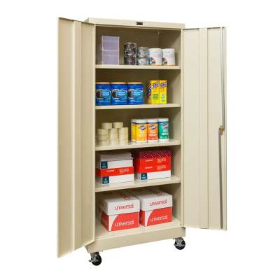 Hallowell 800 Series 24" D x 78" H Mobile Storage Cabinets (Shown in Tan)