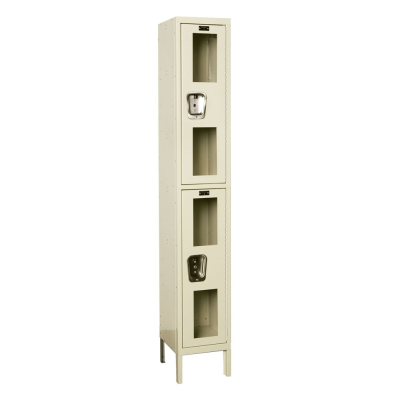 Hallowell Double Tier Safety-View Locker, Tan