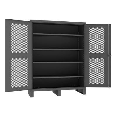 Durham Steel 60" x 24" x 78" 4-Shelf Adjustable Ventilated 12 Gauge Storage Cabinet