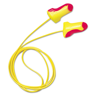 Howard Leight by Honeywell LL-30 Laser Lite Single-Use Earplugs, Corded, 32NRR, Magenta/Yellow, 100/Pairs