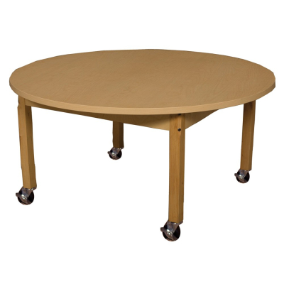 Wood Designs 42" D Mobile Round High Pressure Laminate Elementary School Table
