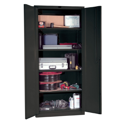 Hallowell DuraTough Classic Series 48" W x 24" D x 78" H Heavy-Duty Storage Cabinet, Assembled, Charcoal