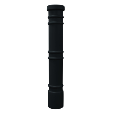 IdealShield Metro 50" H Poly Bollard Cover Post Protector Sleeve (Shown in Black)