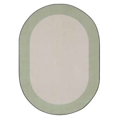 Joy Carpets Easy Going Classroom Rug, Sage (Shown in Oval)