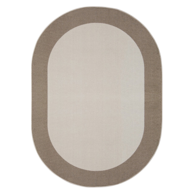 Joy Carpets Easy Going Classroom Rug, Brown (Shown in Oval)
