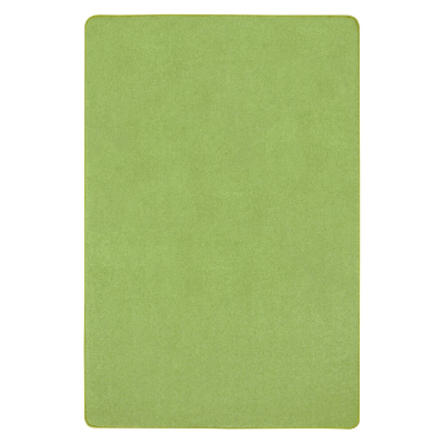 Joy Carpets Just Kidding 4' x 6' Rectangle Solid Color Classroom Rug, Lime Green