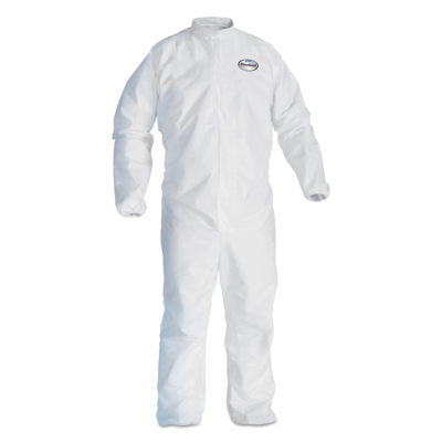 KleenGuard A40 Elastic-Cuff and Ankles Coveralls, 4X-Large, White, 25/Pack