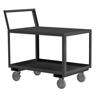 Durham Steel 2-Shelf 1200 lb Load 24" x 36" Low Deck Stock Cart