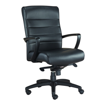 Eurotech Manchester LE255 Leather Mid-Back Executive Office Chair (Shown in Black)