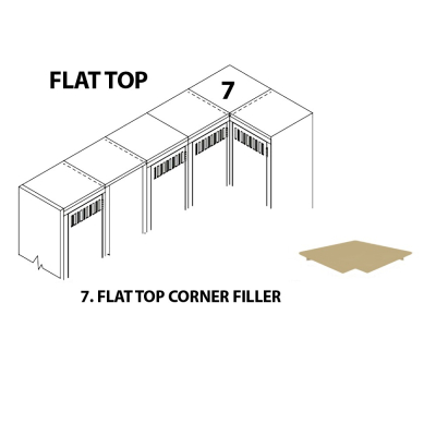 Tennsco Flat Top Corner Fillers (Shown in Sand)