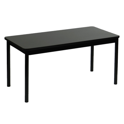 Correll Wood Laminate Library Utility Table (Shown in Black)