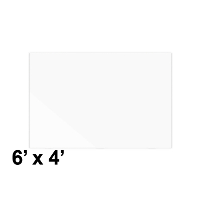 Luxor 6' x 4' Magnetic Glass Whiteboard (Dry Erase Boards) view