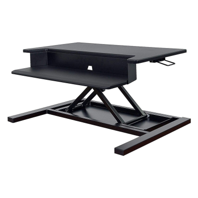 Luxor Pneumatic Sit-Stand Converter Desk Riser (Shown in Black)