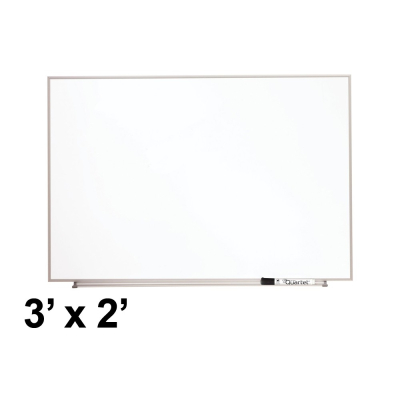 Quartet Matrix 3' x 2' Silver Aluminum Frame Magnetic Whiteboard
