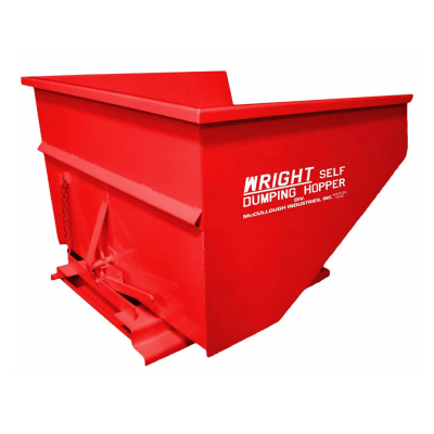 McCullough Industries 26077 2.5 Cubic Yard Self-Dumping Hoppers, 6,000 Lb Capacity (Shown in Red)