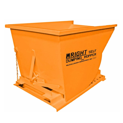 McCullough Industries 7555 .75 Cubic Yard Self-Dumping Hoppers, 4,000 Lb Capacity (Shown in Orange)