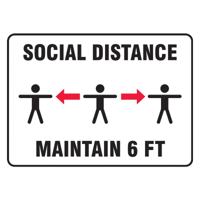 Accuform Social Distancing Safety Signs