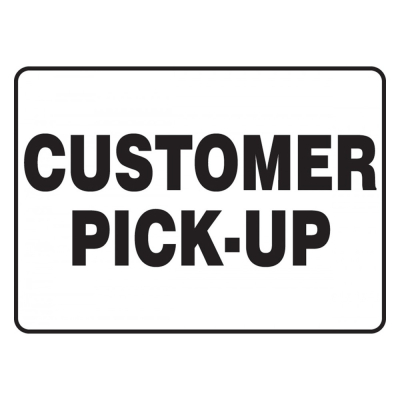 Accuform 14" x 20" Customer Pick-Up Safety Posters