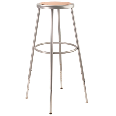 NPS 31" - 39" Height Adjustable Round Science Lab Stool, 6230H