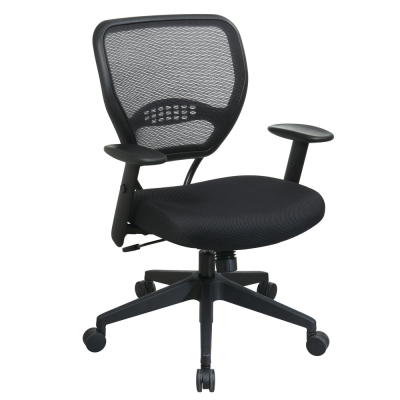 Office Star Space Seating Professional AirGrid Mesh-Back Fabric Mid-Back Managers Chair
