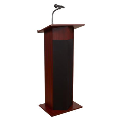 Oklahoma Sound Power Plus Sound System Lectern (Shown in Mahogany)