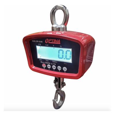 Optima Scale Digital Portable Industrial Hanging LCD Display Crane Scales 500 - 3,000 Lb Capacity