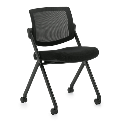 Offices to Go Armless Mesh Low-Back Nesting Folding Chair