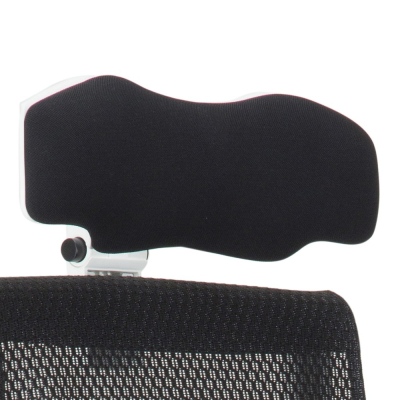 Eurotech Fabric Headrest for Powerfit Executive Chairs, White Frame (Shown in Black)