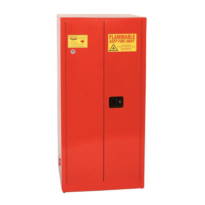 Eagle PI-6010 Self Close Two Door Combustibles Safety Cabinet, 96 Gallons, Red