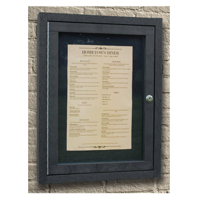 Polly Products MENU Outdoor Menu Enclosures (Boards & Easels) (Shown in Black)