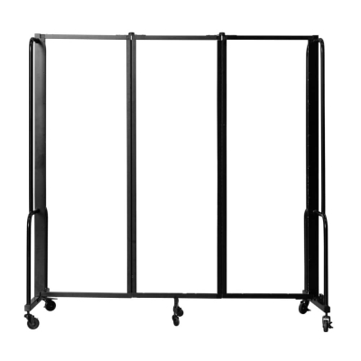 NPS Robo 72" H Frosted Acrylic Plexiglass Mobile Room Divider 