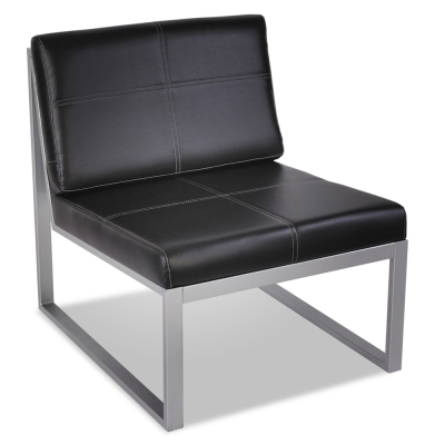 Alera Leather Reception Lounge Cube Chair