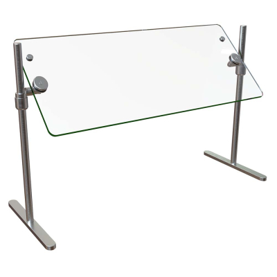 ADM ORBIT720 Portable Buffet Sneeze Guard with Clear Glass Shield 