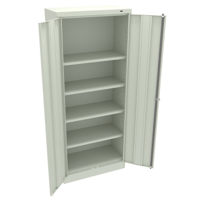 Tennsco 30" W x 15" D x 72" H Standard Storage Cabinet, Assembled (Shown in Light Grey)