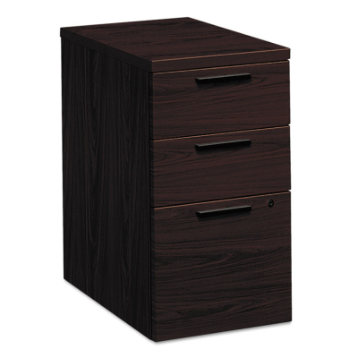HON 105102NN 3-Drawer Box/Box/File Mobile Pedestal, Mahogany
