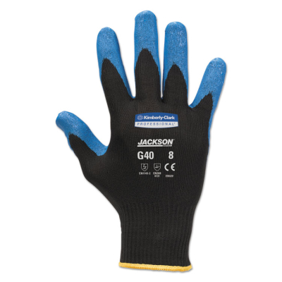 Jackson Safety G40 Nitrile Coated Gloves, Large/Size 9, Blue, 12/Pairs