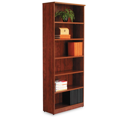 Alera Valencia VA638232MC 6-Shelf Laminate Bookcase in Medium Cherry Finish