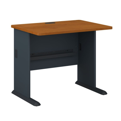 BBF Series A 36" W Straight Front Office Desk (Shown in Natural Cherry)