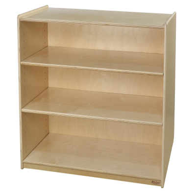 Wood Designs Childrens Classroom Storage 3-Shelf Bookshelf, Adjustable