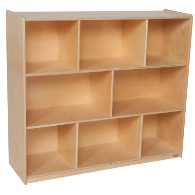 Wood Designs Classroom Single Mobile Storage Unit, Birch, 43.62" H x 48" W x 15" D