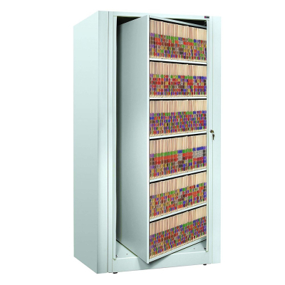 Datum Ez2 6-Drawer 46" W Rotary File Cabinet, Legal (Shown in Light Grey)